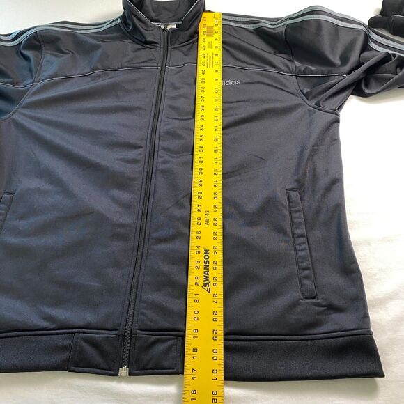 Adidas Track Jacket Mens 2XL Black Full Zip Warm Up Athletic Athleisure - Picture 9 of 9